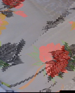 Cupon denim cu flori