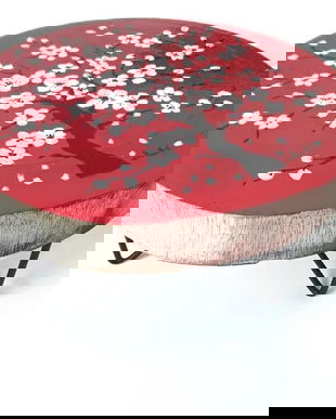 Masuta mica/suport pictat cu cires inflorit