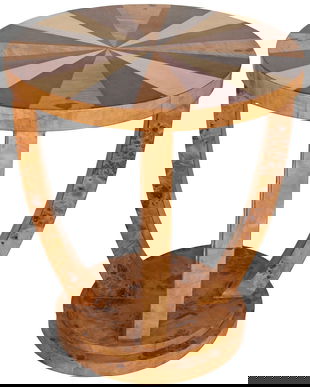 Masa Art Deco din lemn masiv furniruit