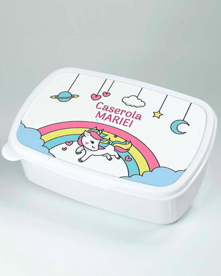 Caserola personalizata sandwich Unicorn