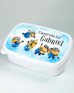 Caserola personalizata  cu nume si personaj Minioni
