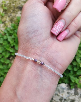 Bratara eleganta cu cristal Swarovski si margele Cehia