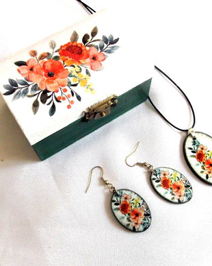set cadou cu flori 43625
