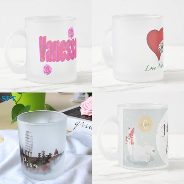 Cana din sticla sablata personalizata