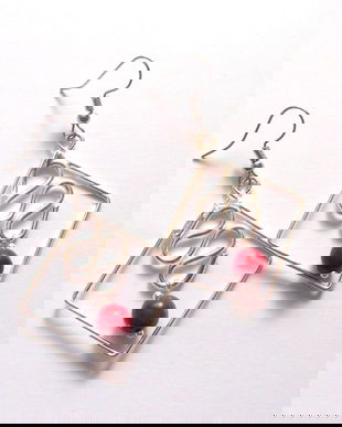 cercei coral rosu 43275