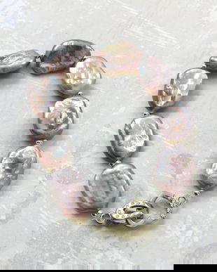 Bratara perle baroc lila prafuit