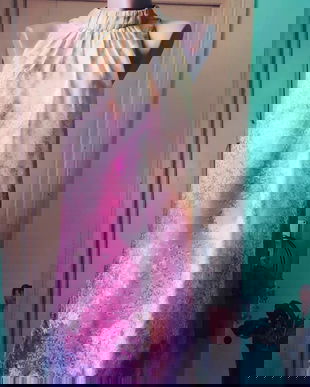 Rochie mini matase naturala degrade, ZARA