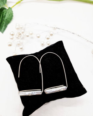 Cercei din argint "Pearl stick"