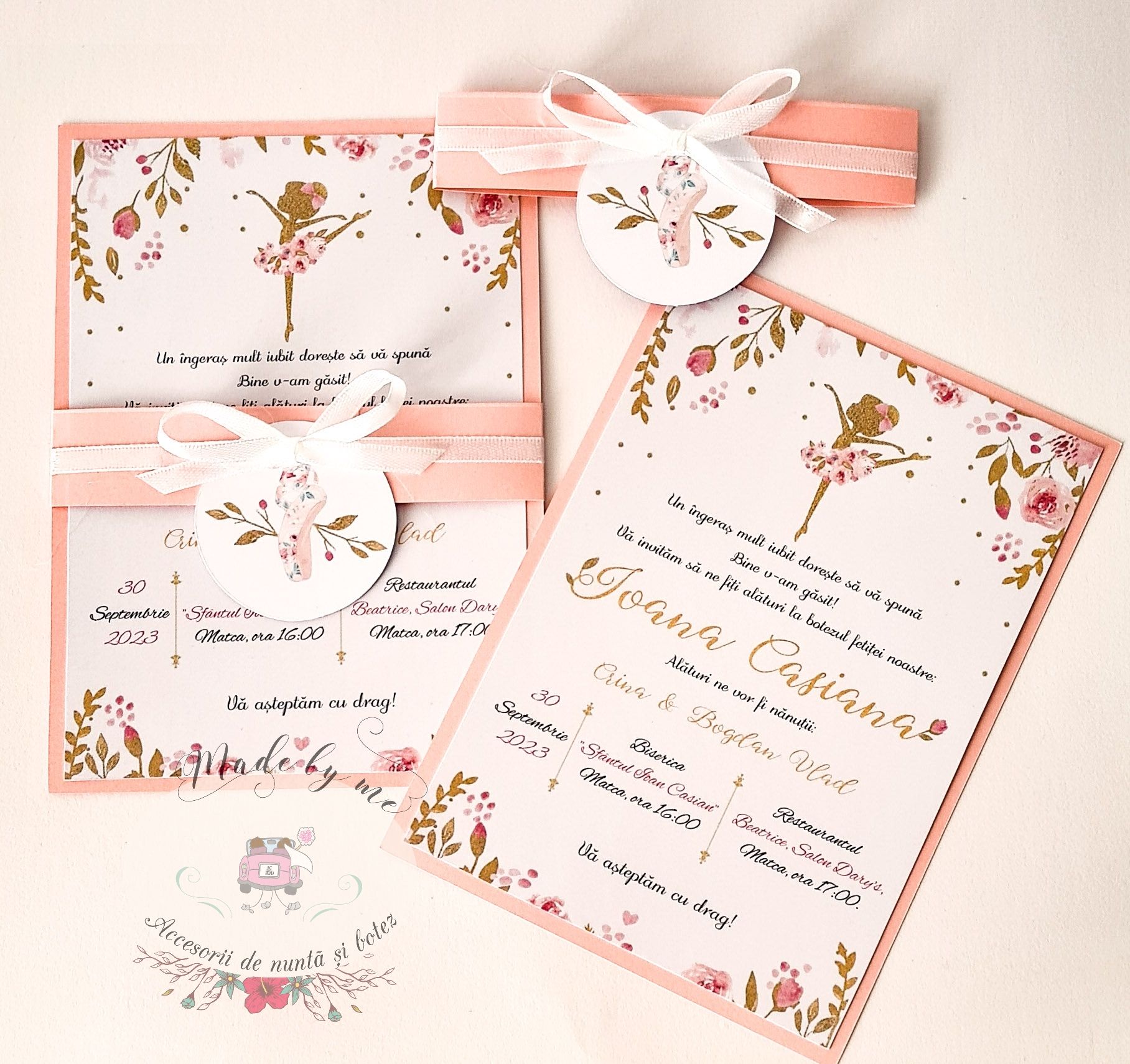 Invitatie botez balerina Breslo