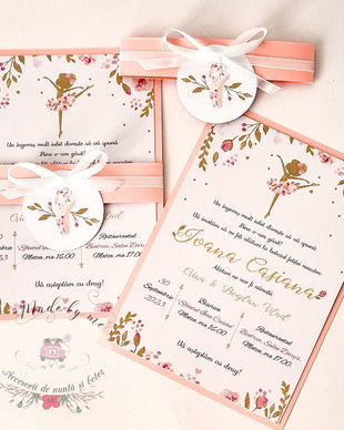 Invitatie botez balerina