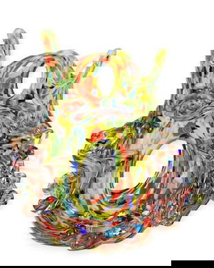 Vaza deosebita din sticla Murano