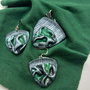 Green, Set bijuterii din lut polimeric
