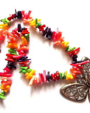 colier cu coral  multicolor 43748