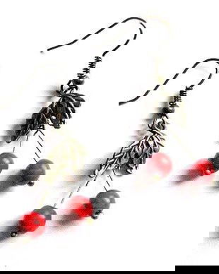 cercei howlite rosu 28805