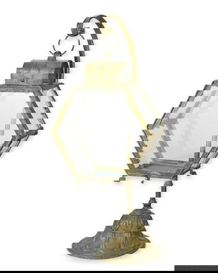 Felinar cu suport din metal antichizat