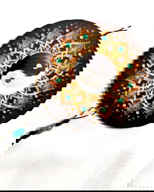 ornament pe lemn cu Yin Yang 43330