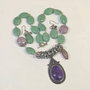 SET~PURPLE DREAMS~aventurin,ametist,hematit,murano,accesorii argintii,inox