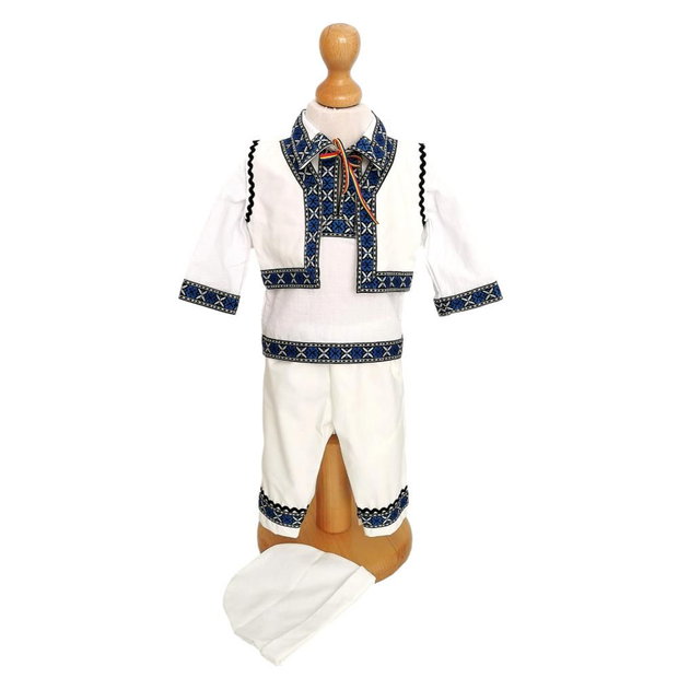 Set costum botez traditional, trusou si lumanare personalizata, decor traditional popular, set botez popular, lumanare personalizata cu nume