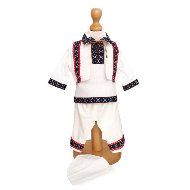 Set costum botez traditional, trusou si lumanare personalizata, decor traditional popular, set botez popular, lumanare personalizata cu nume