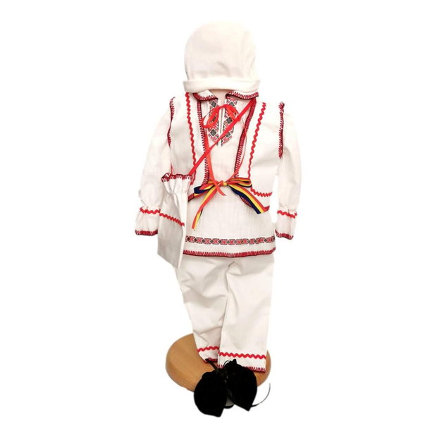 Set costum botez traditional, trusou si lumanare personalizata, decor traditional popular, set botez popular, lumanare personalizata cu nume