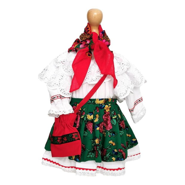 Set costum botez traditional fata, trusou si lumanare personalizata, decor traditional popular, set botez national, lumanare personalizata cu nume
