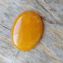 Cabochon jad galben, 40x30 mm