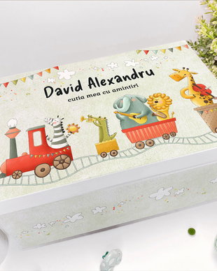 Cutie Amintiri Copii Personalizată - Orchestra animalutelor