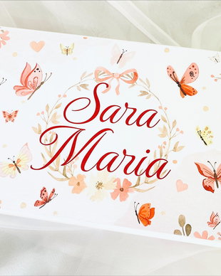 Cutie Amintiri Personalizată - Butterflies