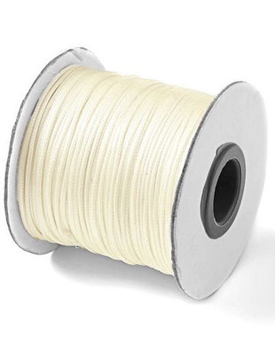 Ata din poliester cerata, 1 mm, crem-10 metri