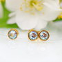 Set Swarovski / Colier Fir Transparent / Cercei  Argint 925 placat cu aur