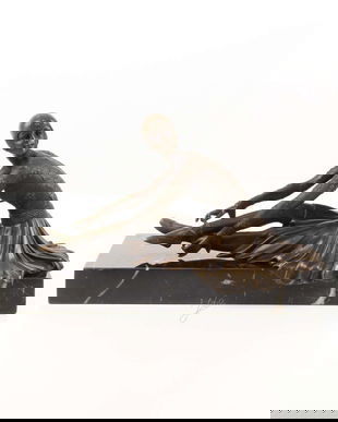 Balerina Tanara- statueta Art Deco din bronz