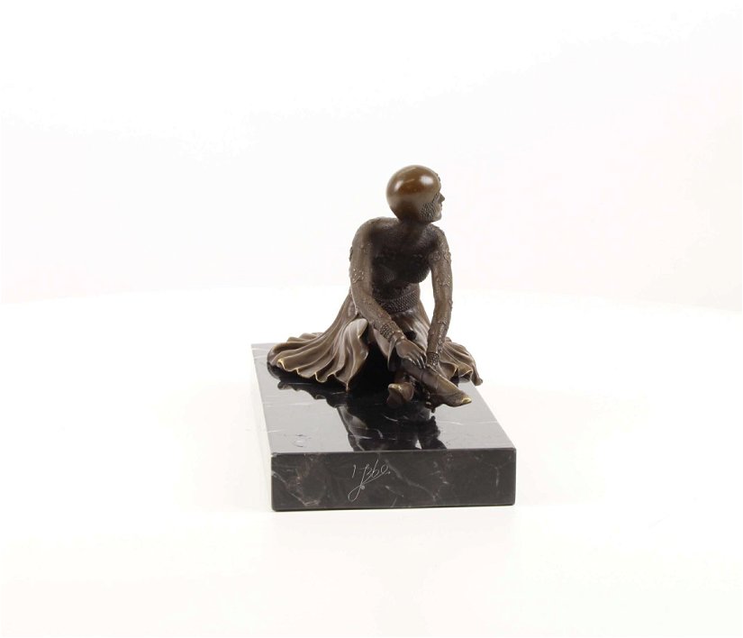 Balerina Tanara- statueta Art Deco din bronz
