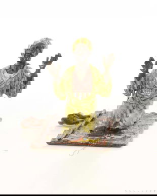 Arab rugandu-se- statueta vieneza din bronz masiv