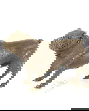 Buldog englez-statueta din bronz