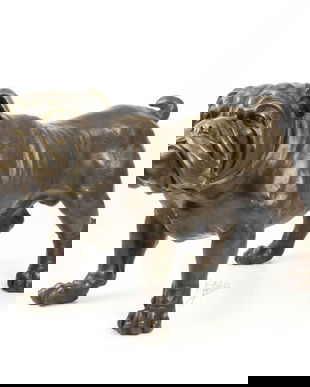 Buldog englez-statueta din bronz