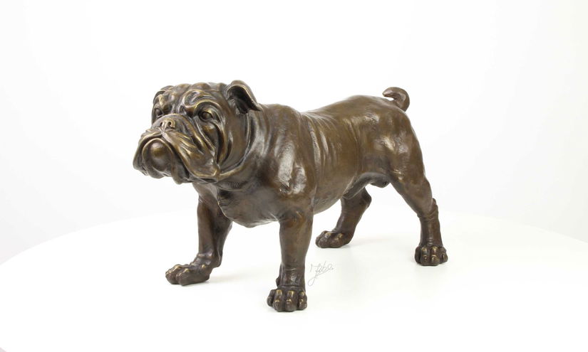 Buldog englez-statueta din bronz