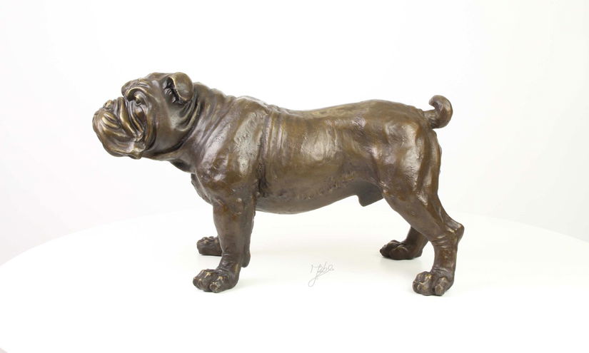 Buldog englez-statueta din bronz