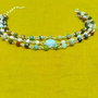 Bratara argint X3 larimar turcoaz african natural link larimar lant argint trendy wearable clasic - Transport gratuit