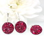 Set Swarovski  Regal Chaton Ruby / Argint 925