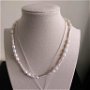 colier perle si lantisor cu pandantiv perla baroc 16x25mm, cutiuță bijuterii cadou