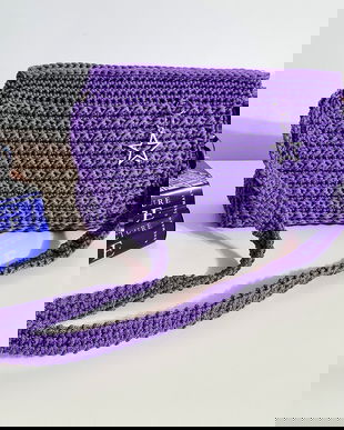 Geanta Crosetata Mov, cu accesoriu Stea