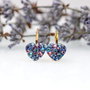 Cercei Swarovski  Inima / Inimioara / Heart  Argint 925 placat cu aur