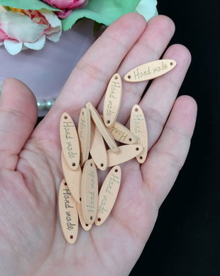 Conector lemn cu mesaj : Handmade