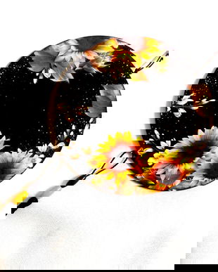 ornament pe lemn cu floarea soarelui 43331