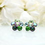 Cercei Swarovski  Chaton Flower / Argint 925