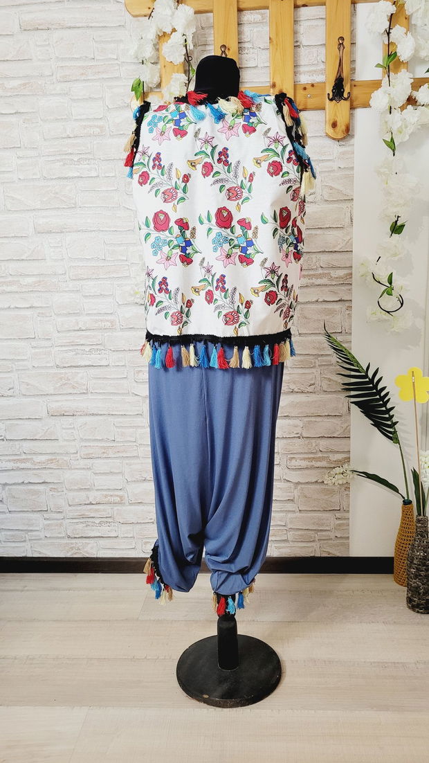 Compleu gilet floreale