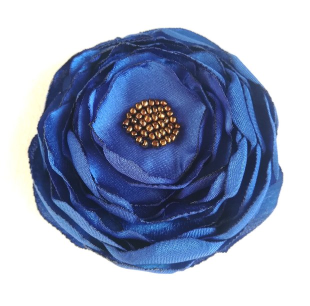 brosa floare  albastru regal satinat  , 10 cm
