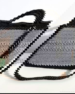 Geanta Crosetata Gri-Kaki