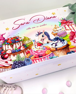 Cutie Amintiri Copii Personalizată - Candy Land