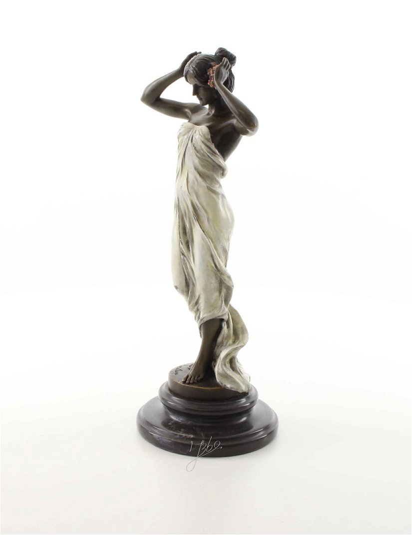 Statueta Art Deco din bronz cu o dansatoare